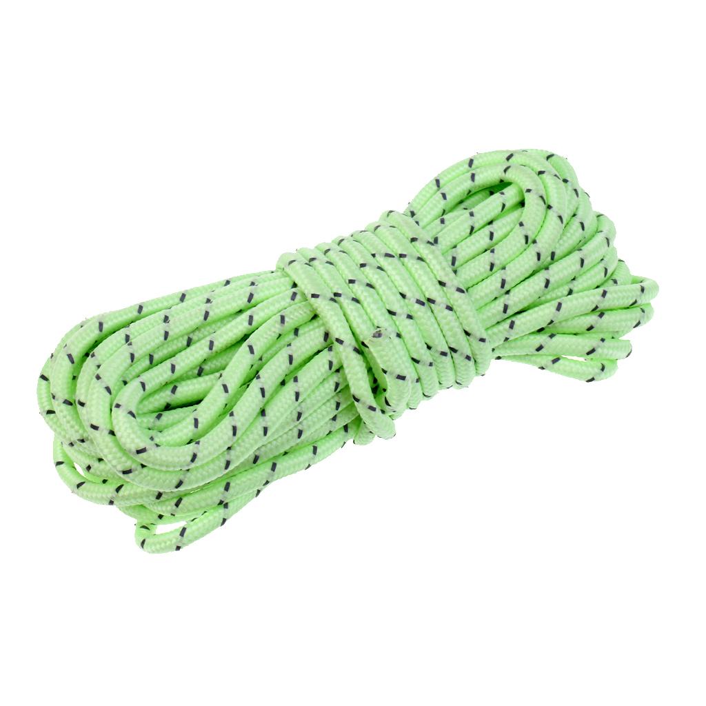 5mm Reflective Guyline Tent Rope Camping Guy Line Cord Parocord String
