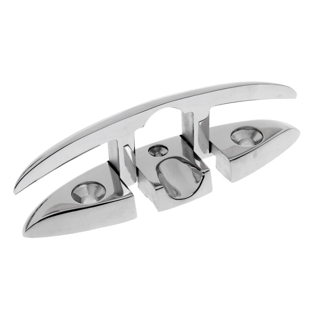 Boat Marine Stainless Steel Flip Up Folding Pull Up Dock Cleat Flush Mount