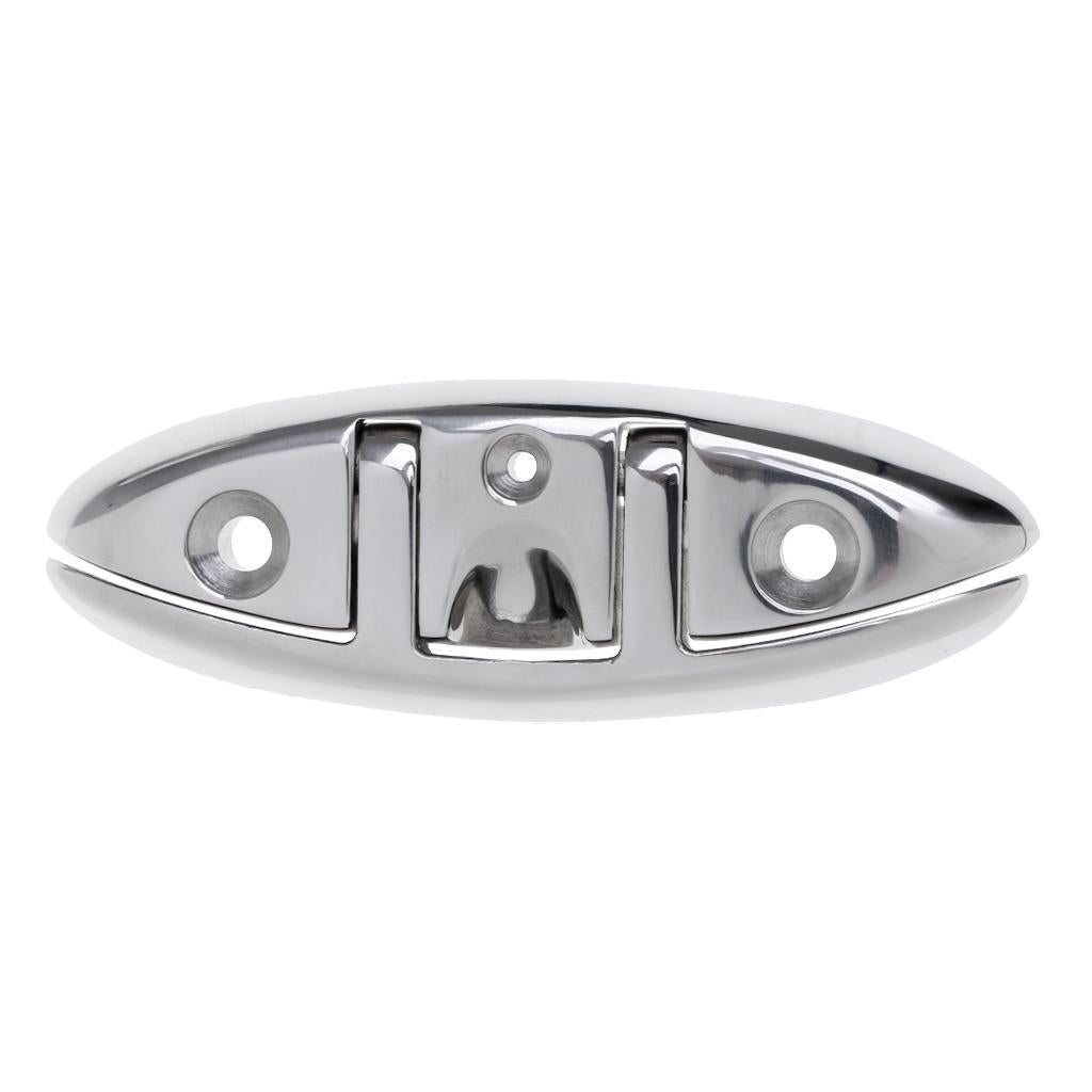 Boat Marine Stainless Steel Flip Up Folding Pull Up Dock Cleat Flush Mount