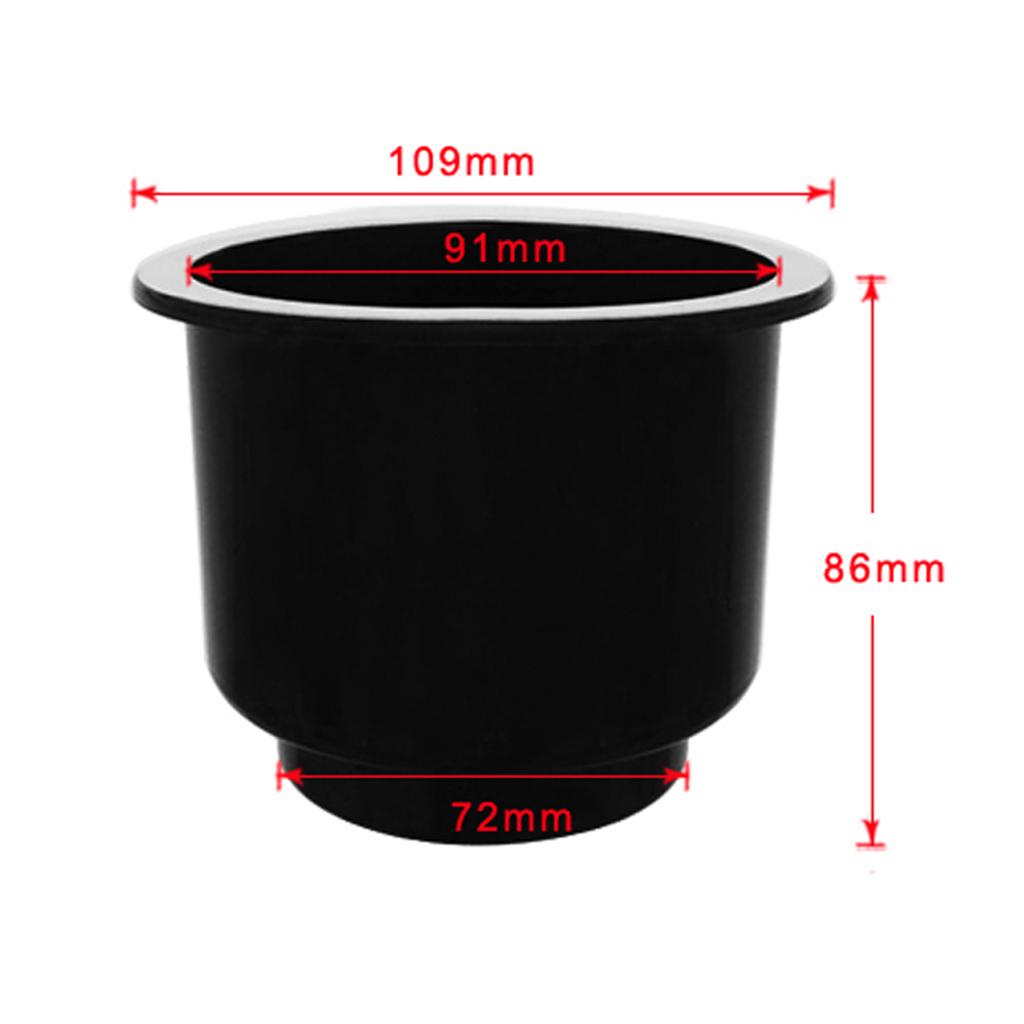 6 Pieces Black Boat Plastic Cup Drink Can Holder Universal Boat Marine RV