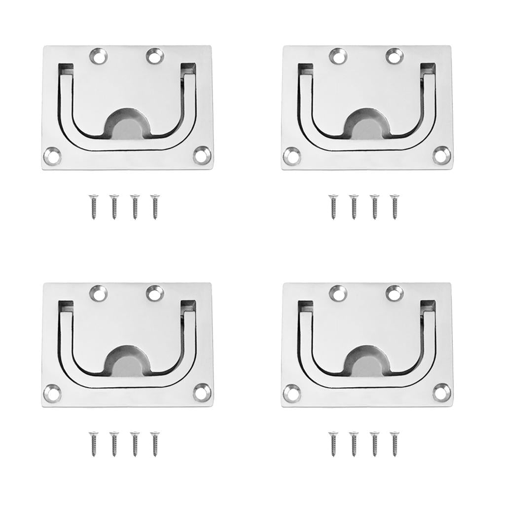 Boat Hatch Locker Lift/ Pull Ring Handle 316 Marine Stainless Steel 4pieces