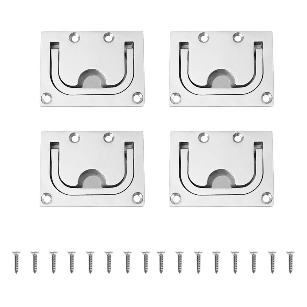 Boat Hatch Locker Lift/ Pull Ring Handle 316 Marine Stainless Steel 4pieces