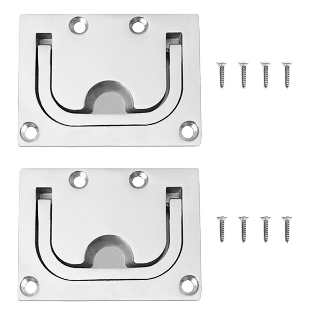 Boat Hatch Locker Lift/ Pull Ring Handle 316 Marine Stainless Steel 2pieces