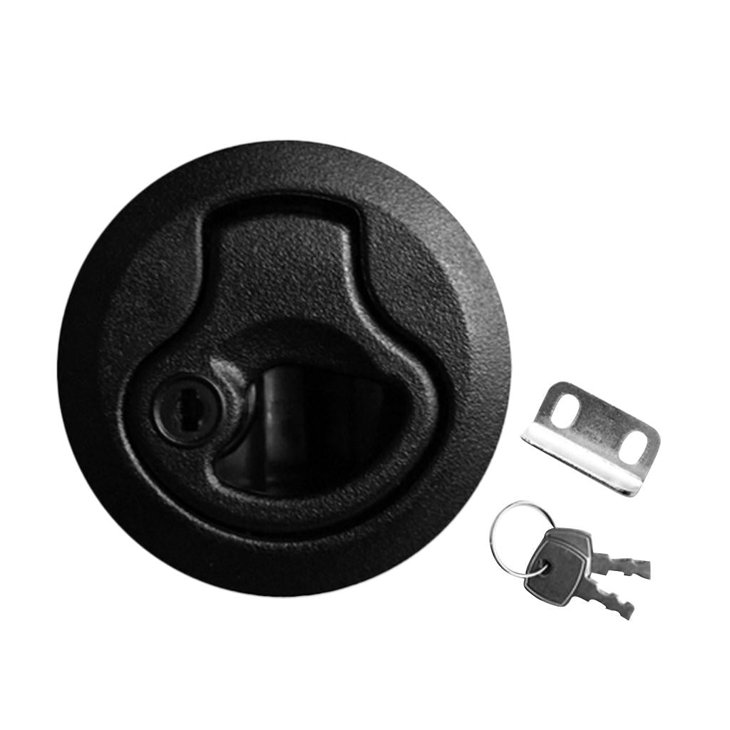  Black 2 Flush Pull Slam Latch for Marine Boat Hatch 1/4" Door Lock 1 Pcs"