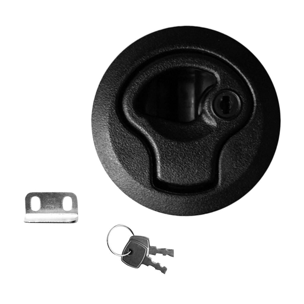  Black 2 Flush Pull Slam Latch for Marine Boat Hatch 1/4" Door Lock 1 Pcs"