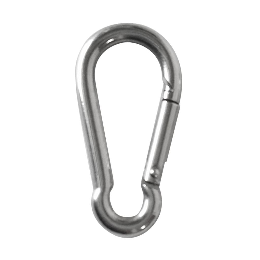 10 Piece Stainless Steel Carabiner Clip Snap Spring Fast Hook Buckle M4*40mm