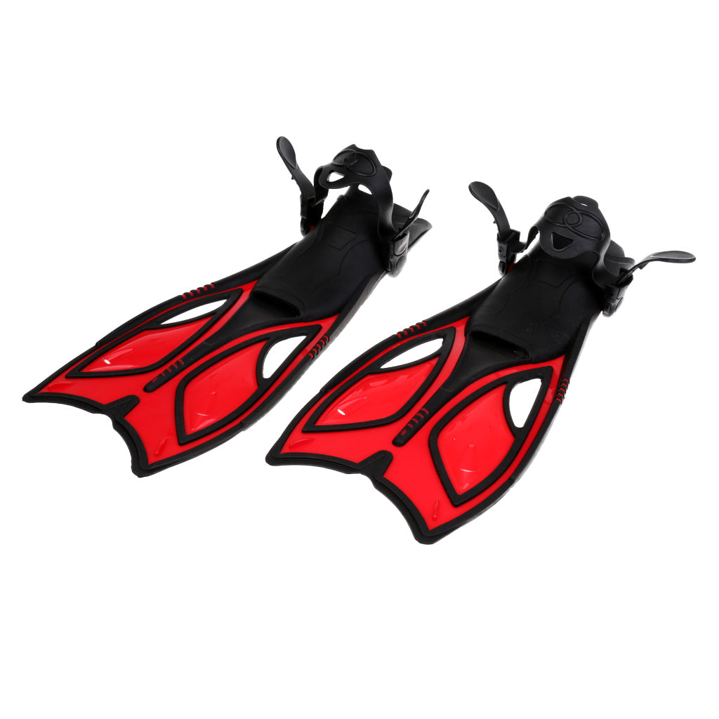 Adult Diving Snorkel  Adjustable for Swimming Snorkeling Gear Red M