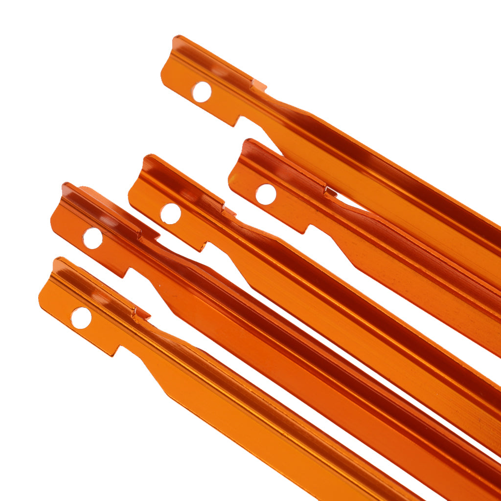 5 Piece Outdoor Camping Fishing Awning 18cm Aluminum Tent Stakes Pegs Orange