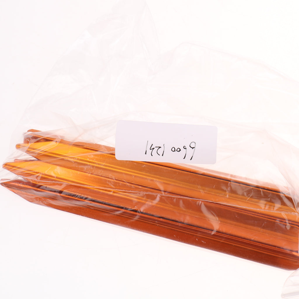 5 Piece Outdoor Camping Fishing Awning 18cm Aluminum Tent Stakes Pegs Orange