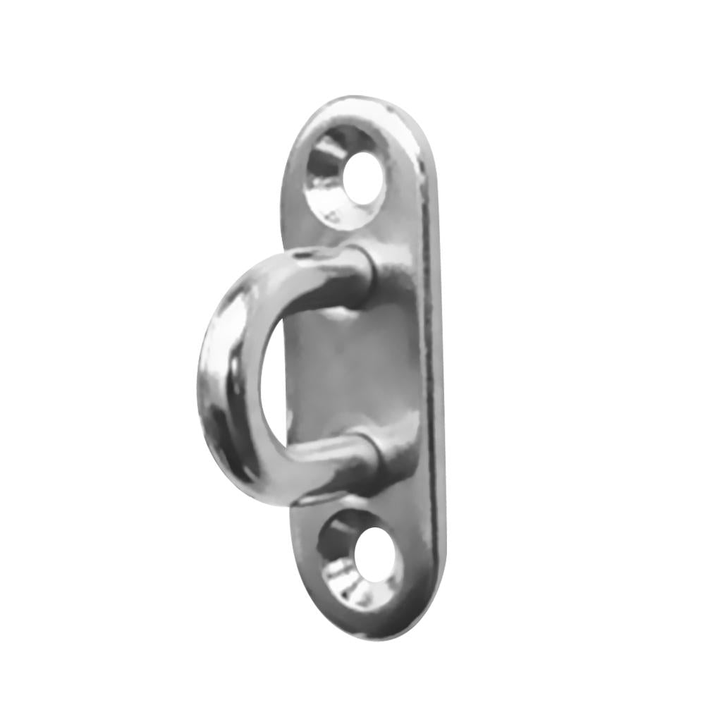 316 Marine Grade Stainless Steel Oblong Pad Eye Plate Hook Boat Staple 6mm