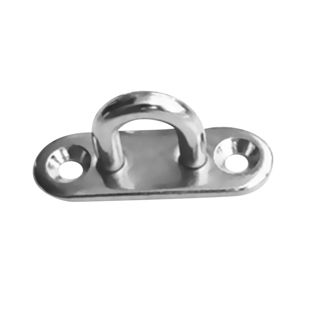 316 Marine Grade Stainless Steel Oblong Pad Eye Plate Hook Boat Staple 6mm
