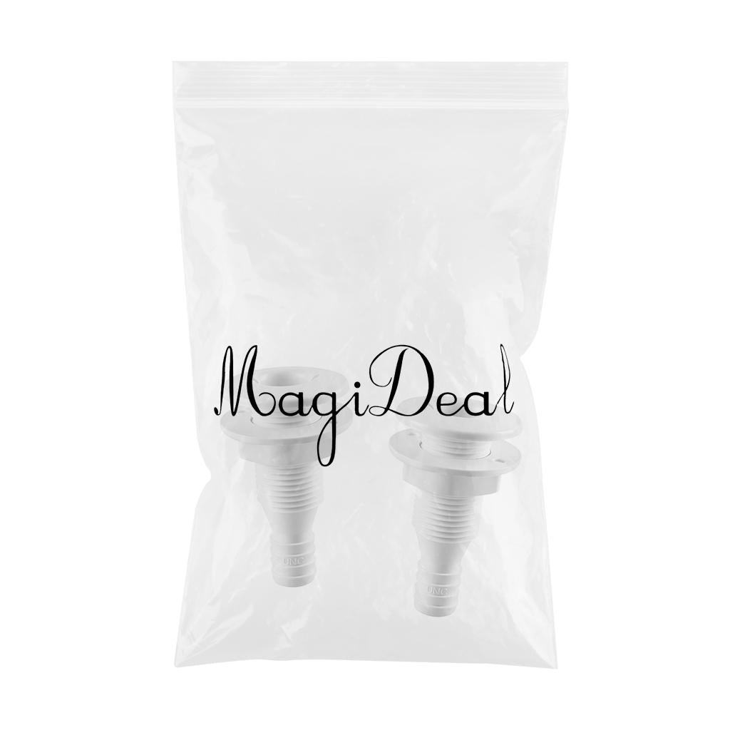 2 Pieces 1 Nylon Thru-Hull Bilge Pump and Aerator Hose Fitting for Boats"