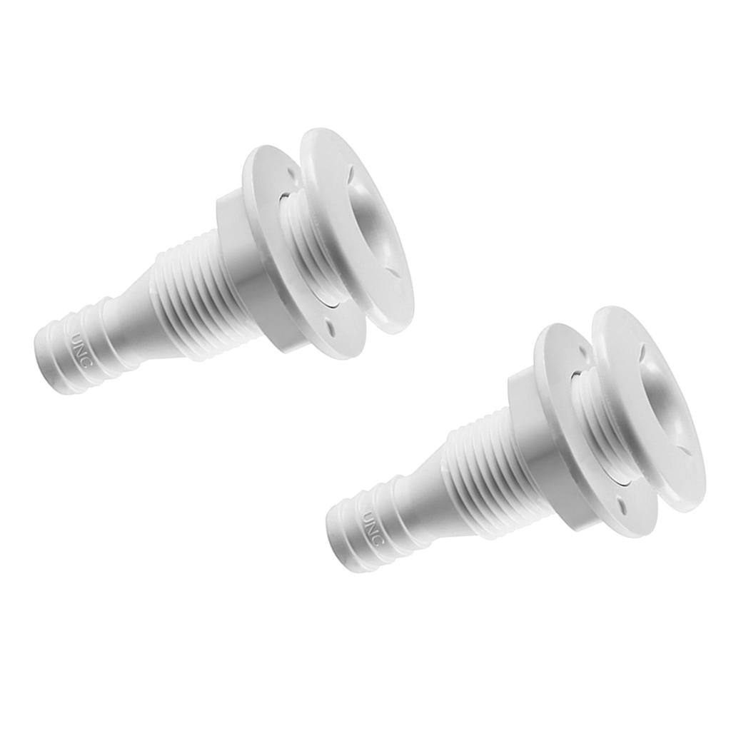 2 Pieces 1 Nylon Thru-Hull Bilge Pump and Aerator Hose Fitting for Boats"