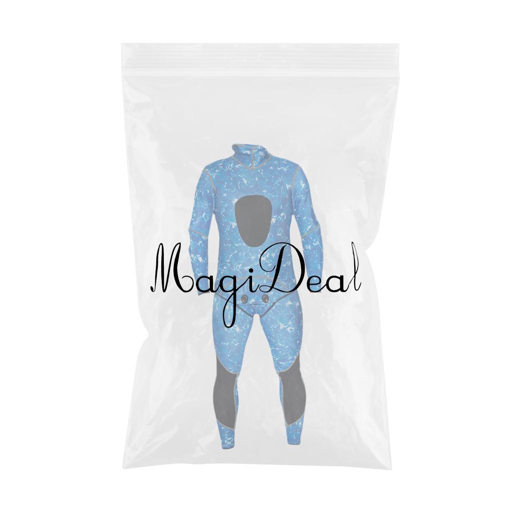 Mens Camo Full Body 2-Piece Set 3mm Neoprene Diving Wetsuit XXL Blue Camo