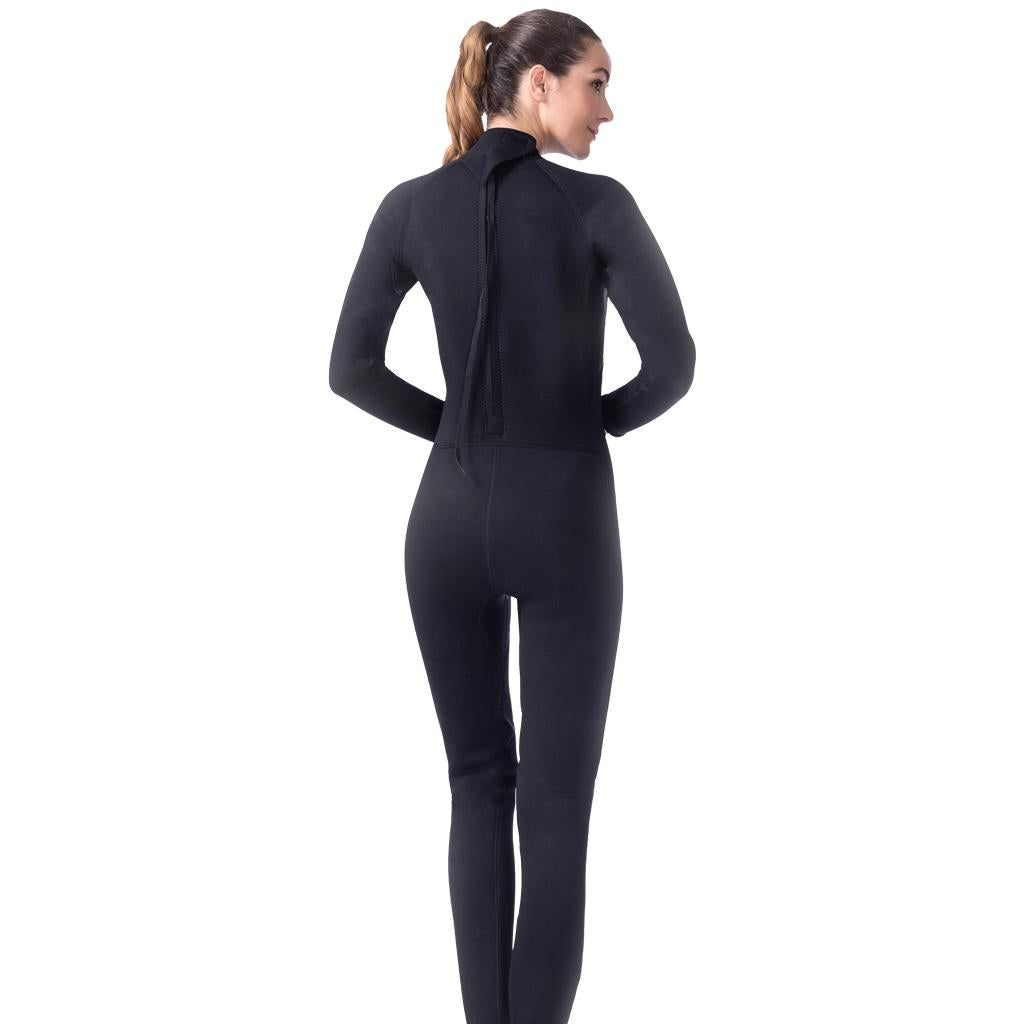 Womens 3mm Black Neoprene Wetsuit Full Suit Jumpsuit for Diving Surfing XXL