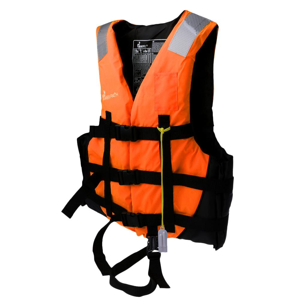 Life Jacket Kayak Canoe Boat Swimming Fishing Vest Buoyancy Aid L Orange