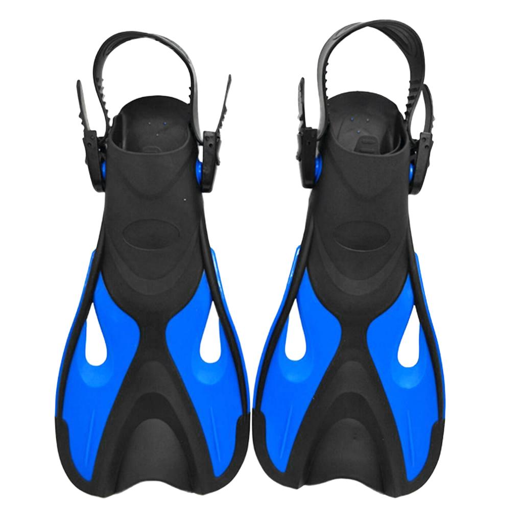 Junior Children Scuba Diving Swimming  Flippers Open Heel Blue Black