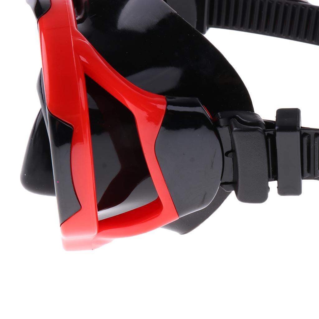 Kids Children's Scuba Diving Training Mask & Snorkel Set Black and Red