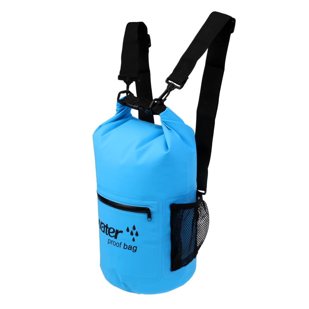 Waterproof Dry Bag Swim Rafting Kayaking Sailing Canoe Backpack 10L Blue