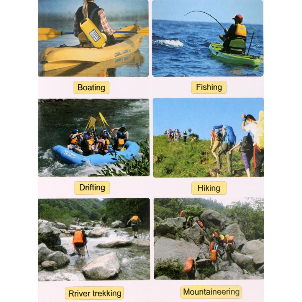 Waterproof   Sack Backpack Bucket Bag Camping Kayaking Travel 5L orange