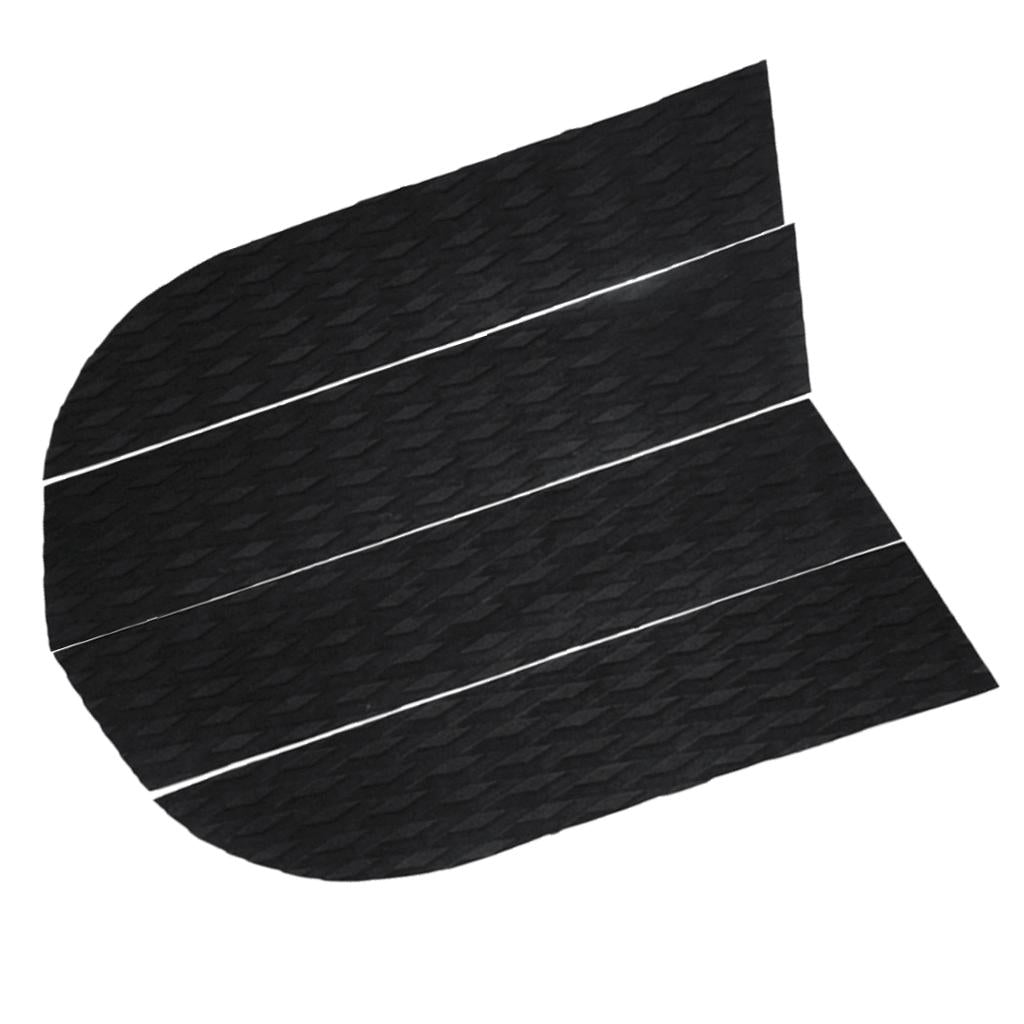 4 Pieces EVA Dog Traction Pad Customizable Deck Grip Mat for SUP Surf Black
