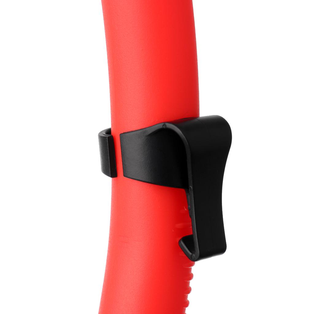 Silicone Wet Breathing Tube Snorkel Scuba Diving Snorkeling Gear Orange Red