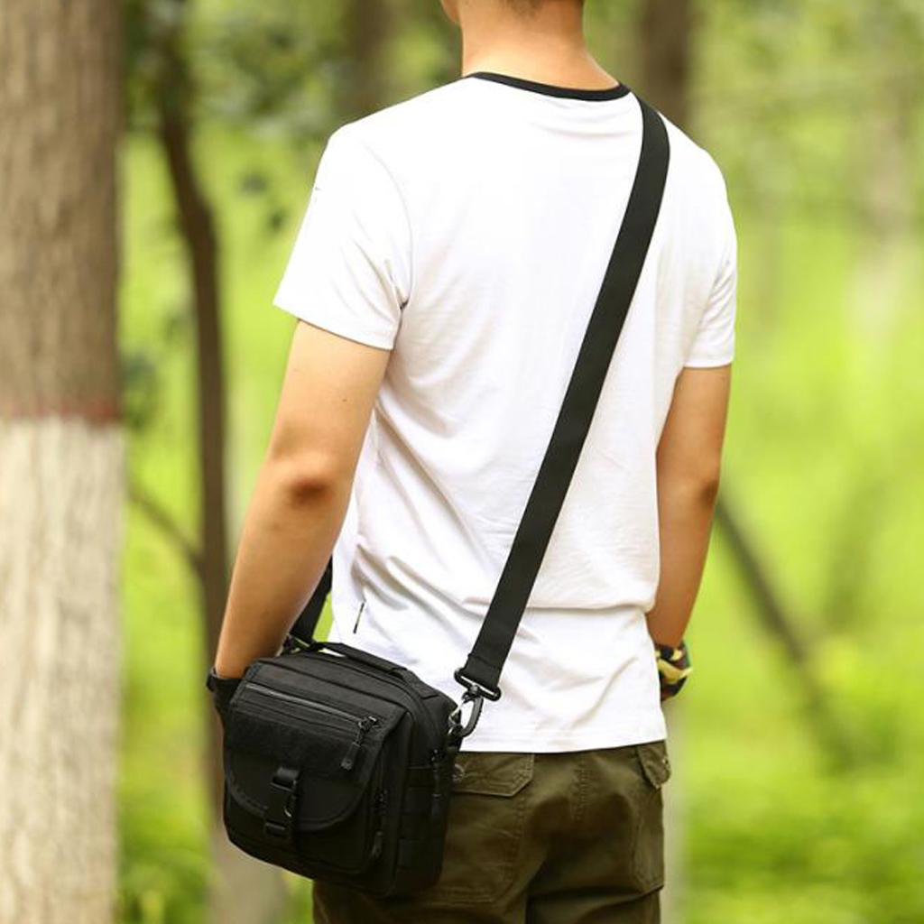 Molle Tactical Casual Handbag Shoulder Bag Military Messenger Bag Black