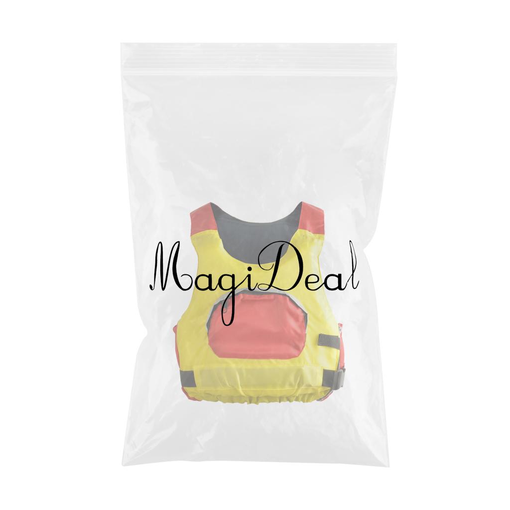 Swimming Life Jacket Buoyancy Aid Safety Vest Reflective Strip Adult Yellow