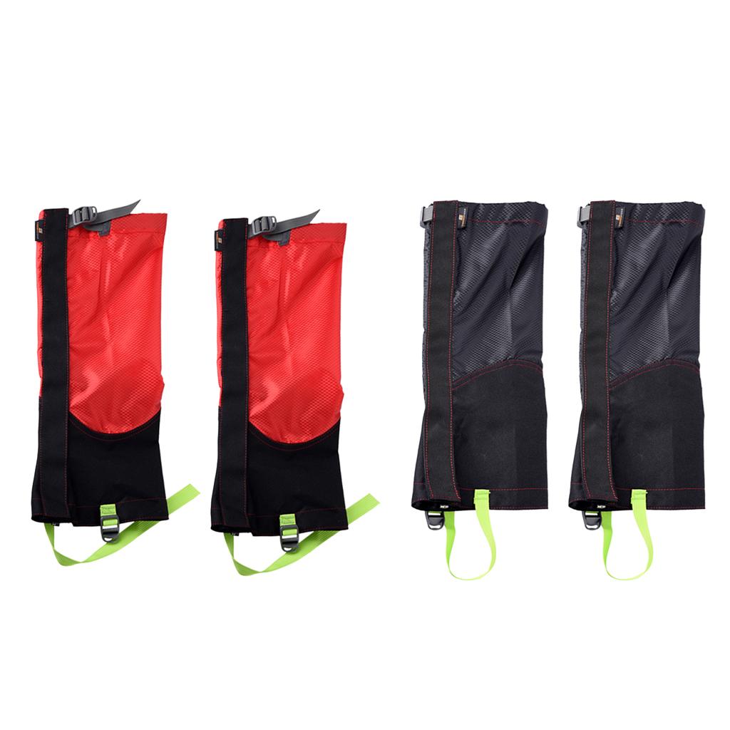 1Pair Waterproof Outdoor Hiking Walking Climbing Snow Legging Gaiter M Black