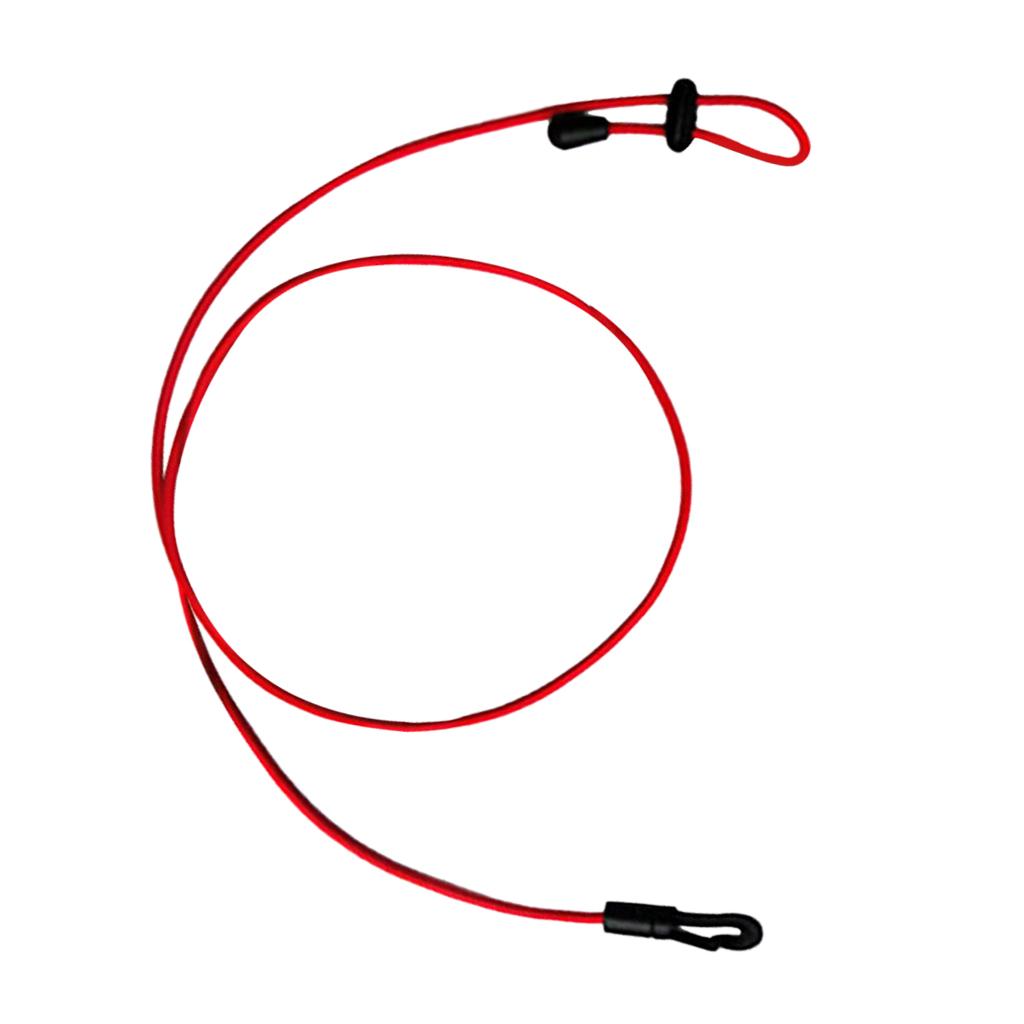 120cm Kayak Canoe Paddle Leash Clip Safety Fishing Rod Tether Holder red