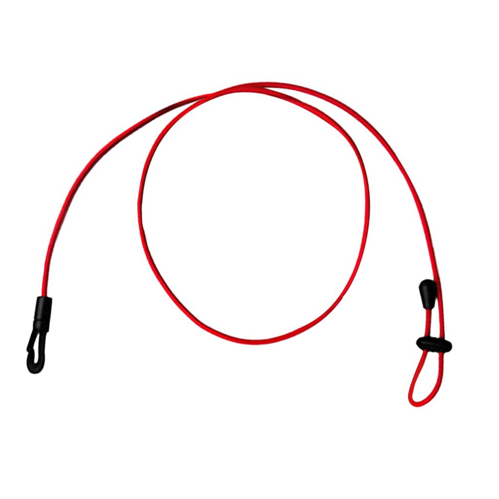 120cm Kayak Canoe Paddle Leash Clip Safety Fishing Rod Tether Holder red