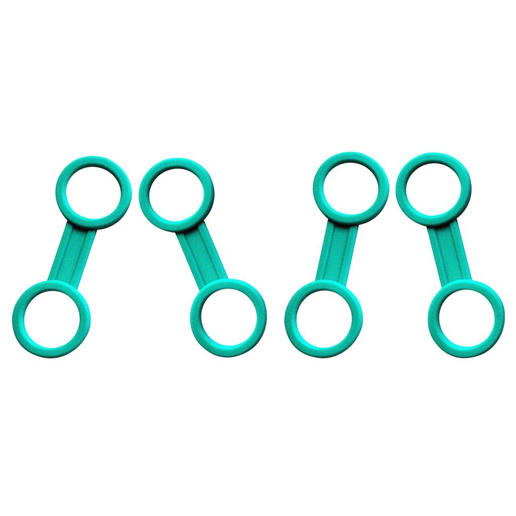 4 Pieces Scuba Diving Dive Snorkeling Silicone Snorkel Mask Keeper Green