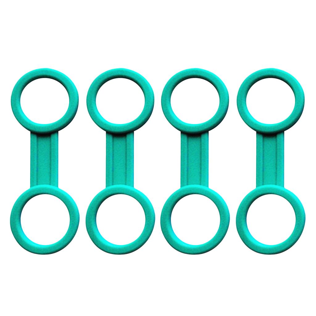 4 Pieces Scuba Diving Dive Snorkeling Silicone Snorkel Mask Keeper Green