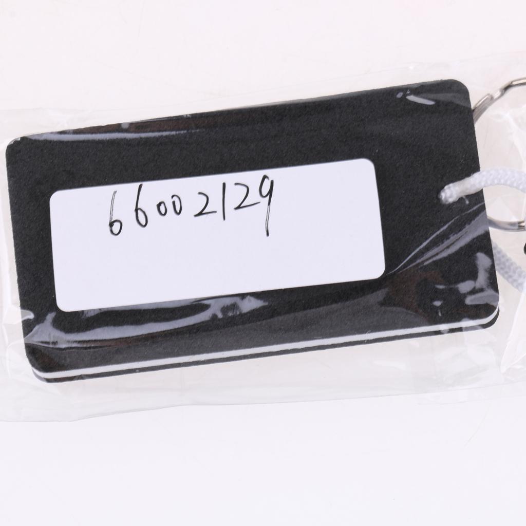 Yachting Boating Kayaking Floating Key Chain Key Ring-Rectangle Shaped Black