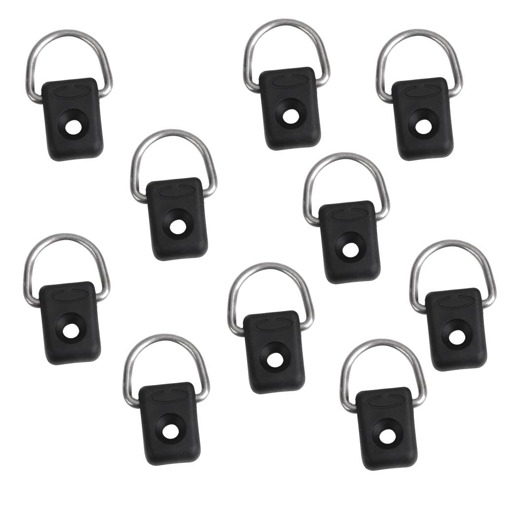 Elastic Kayak Canoe Paddle Leash + 10 Kayak D Ring Deck Fitting Accessories