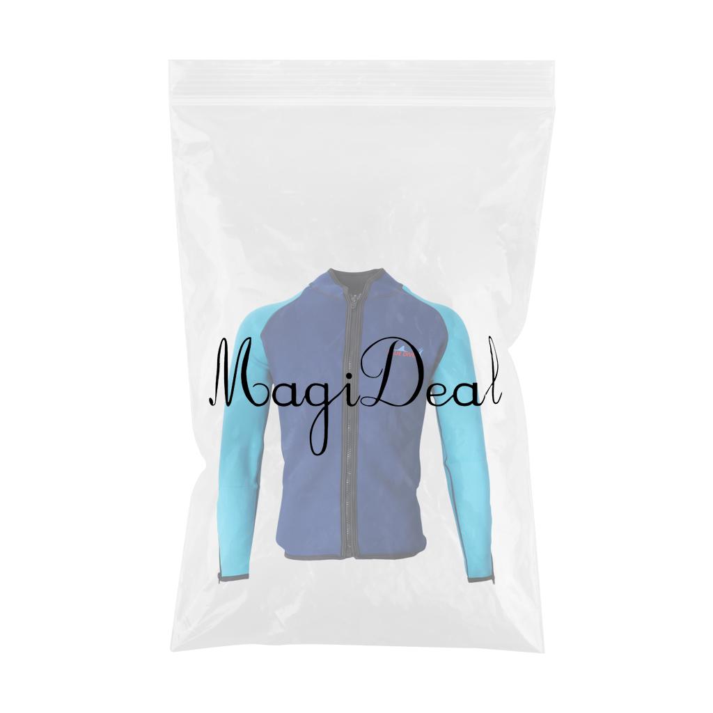 2mm Men Neoprene Scuba Diving Jacket Top Swimwear Wetsuits Navy Blue XL