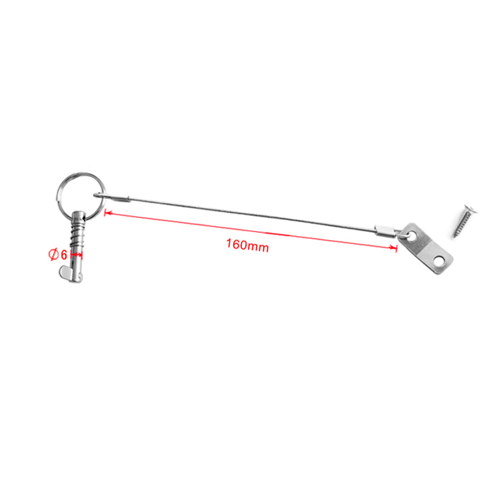 3 Pieces 316 Stainless Steel Boat Bimini Top Quick Release Pins for Lanyard