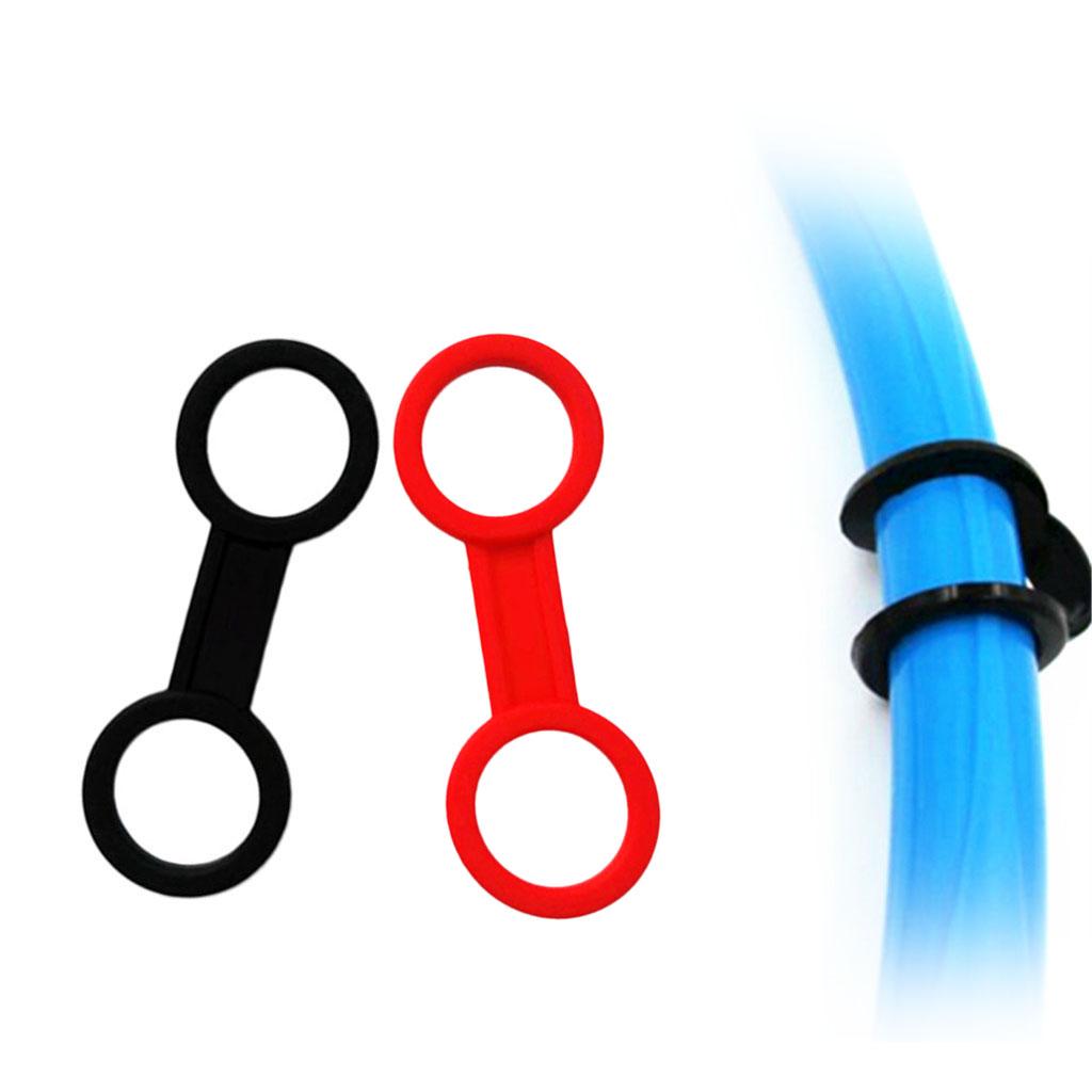 4 Pieces Scuba Diving Mask Silicone Snorkel Keeper Retainer Black and Red