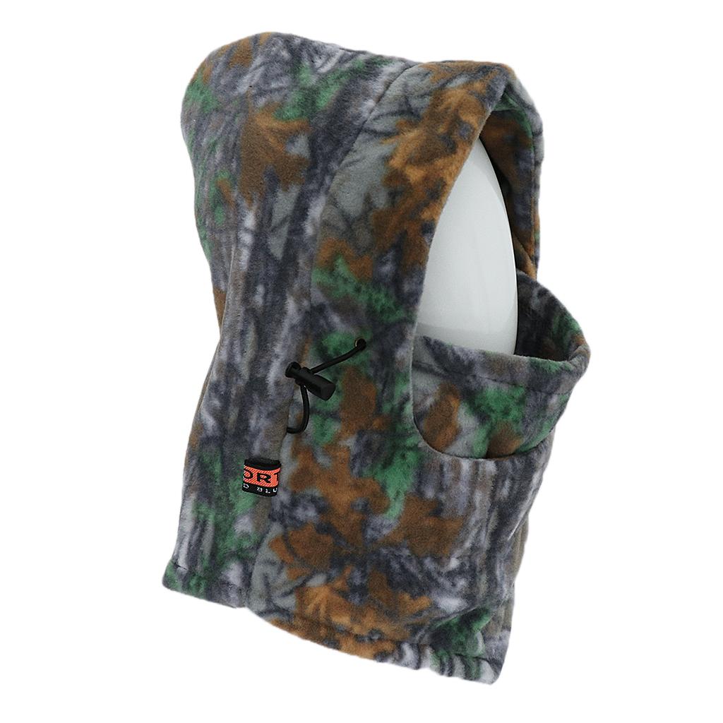 Winter Ski Cycling Hunting Fleece Balaclava Neck Hood Full Face Mask  Camo4