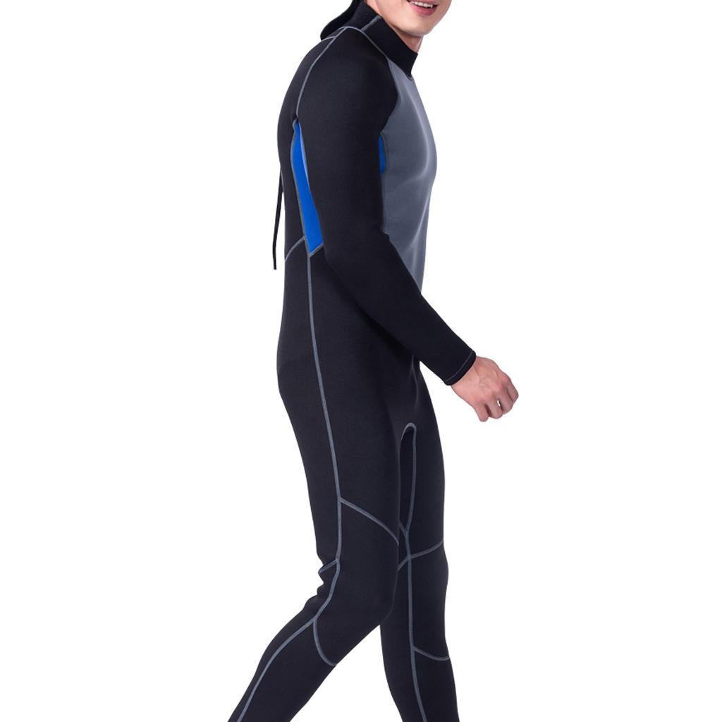 Mens 3mm Neoprene Wetsuit Full Body Super Stretch Diving Suit Surf Skins L