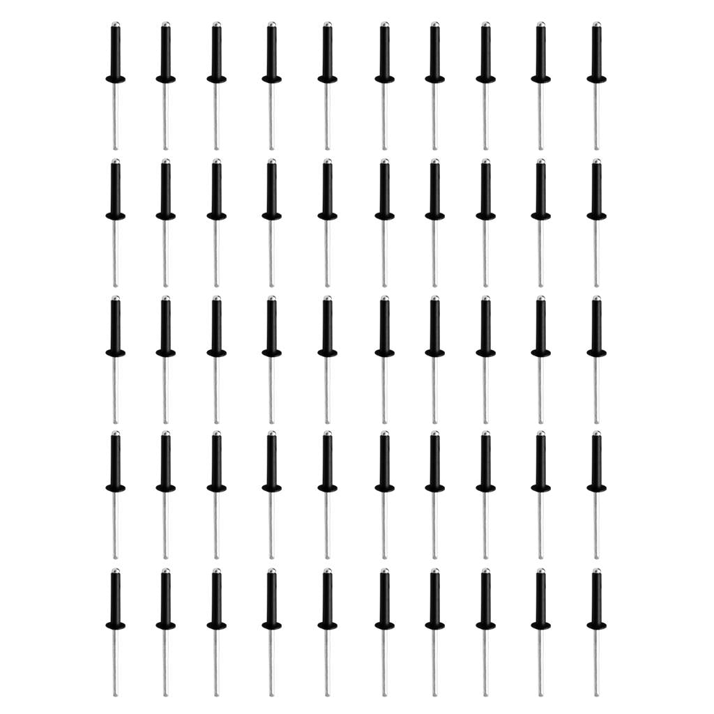 50 Pieces M4 Aluminum Pop Rivets Blind Rivets Dome Head Open End  M4 x 10