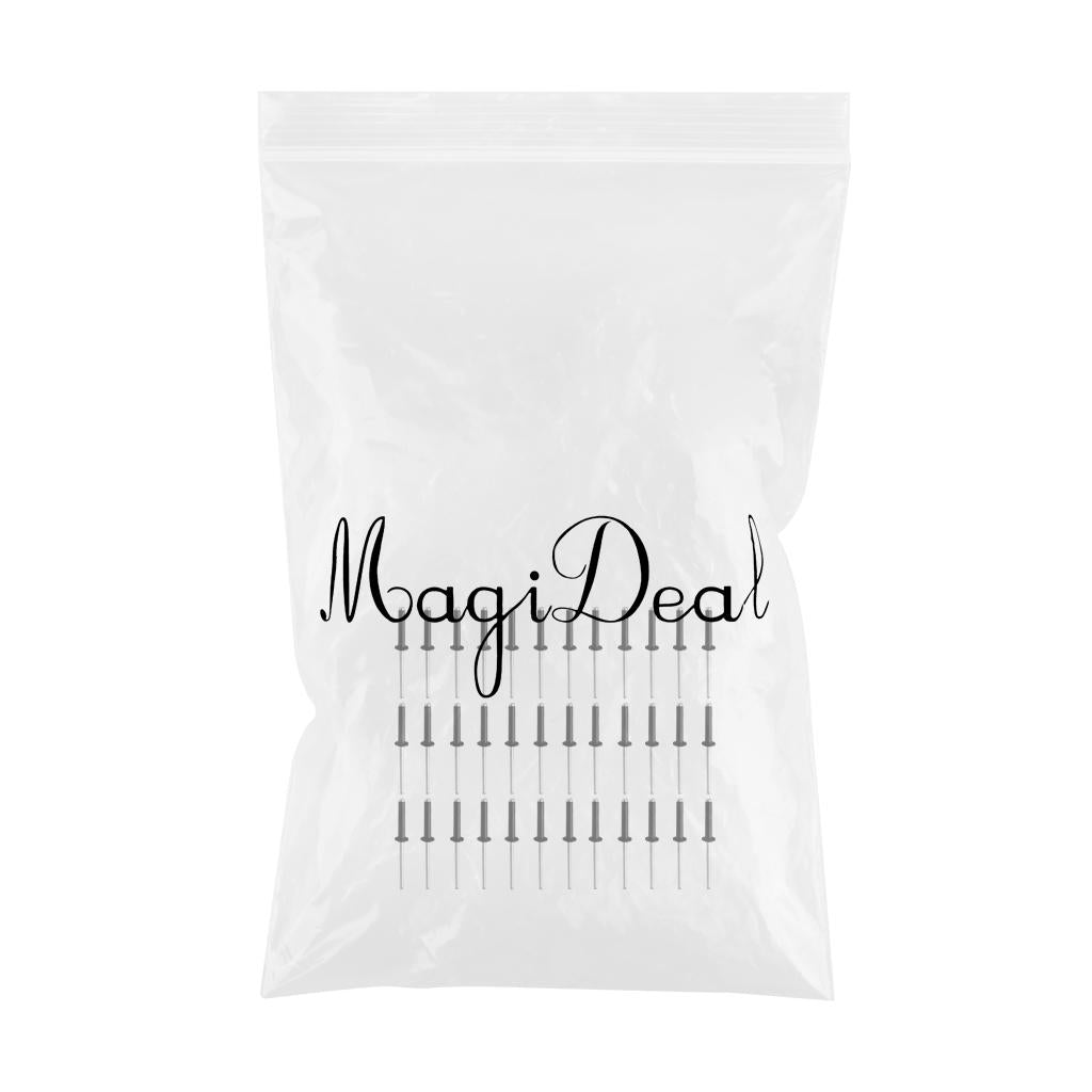 Aluminum Pop Rivets Blind Rivets Dome Head Open End Black M3.2 x 16 (36 Pack)