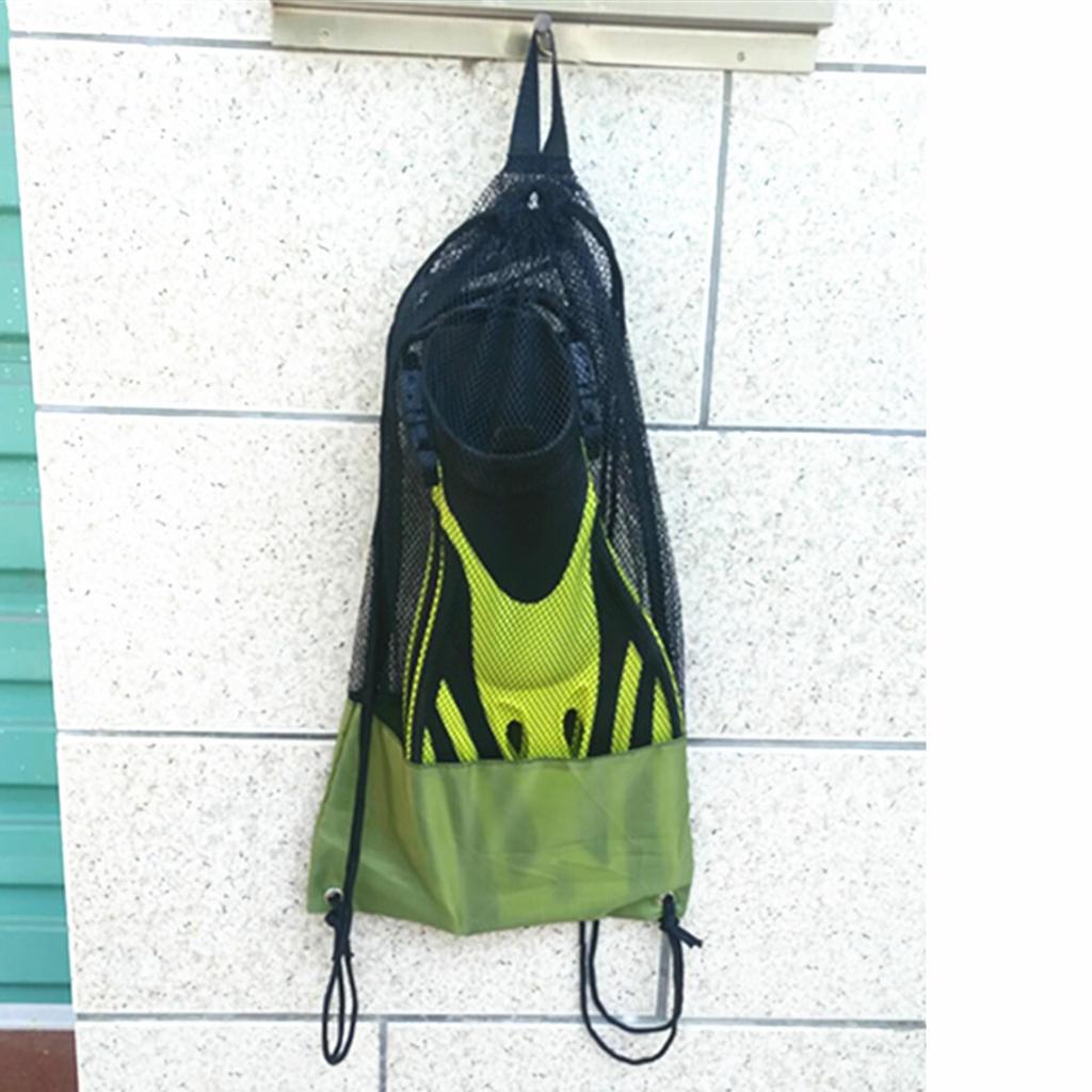 Mesh Drawstring Bag for Snorkeling Scuba Diving  Goggles Mask Army Green