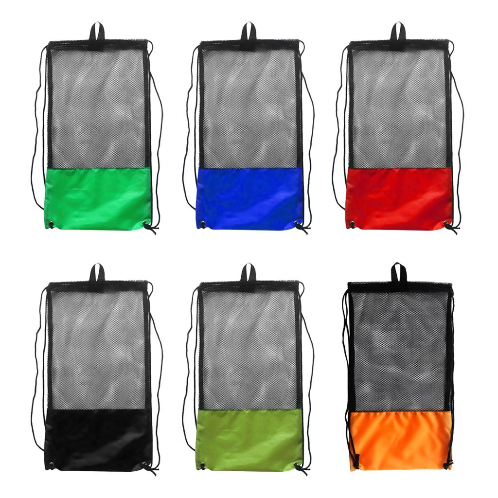 Mesh Drawstring Bag for Snorkeling Scuba Diving  Goggles Mask Army Green