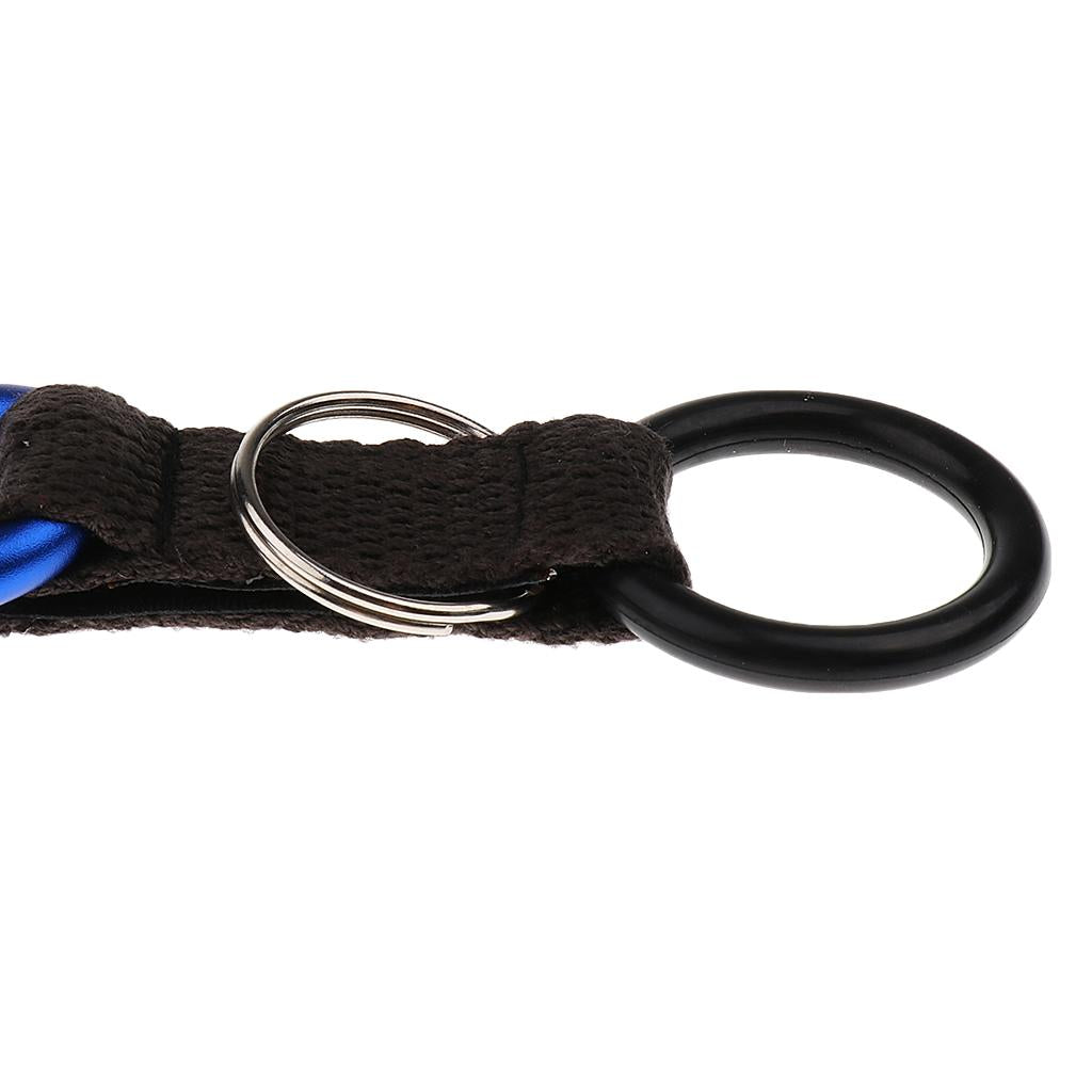 Hiking Travel Water Bottle Carabiner Clip Hook with Rubber Ring Dark Blue