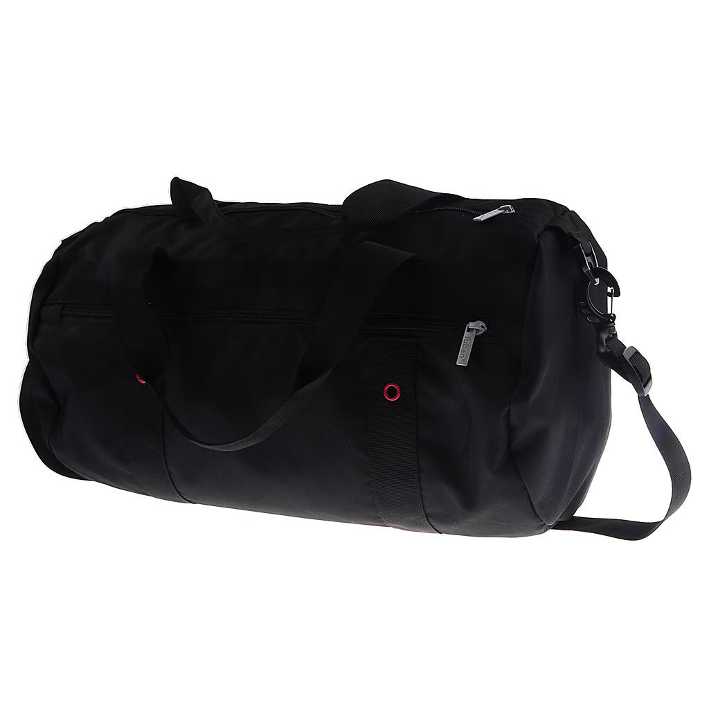 Waterproof Dry and Wet Separation Swimming Handbag Gym Barrel Bag Black