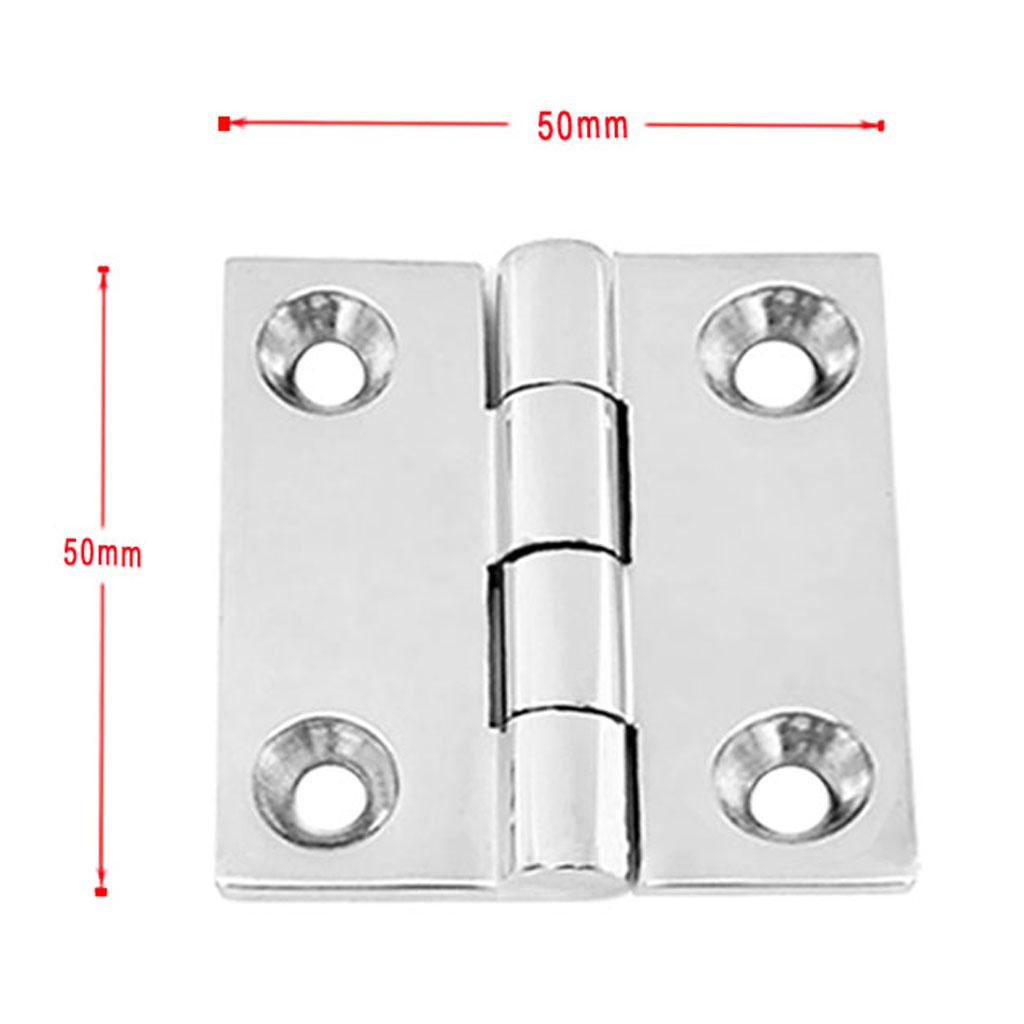 2 Pieces Stainless Steel Marine Boat Door Hatch Compartment Butt Hinge 50mm