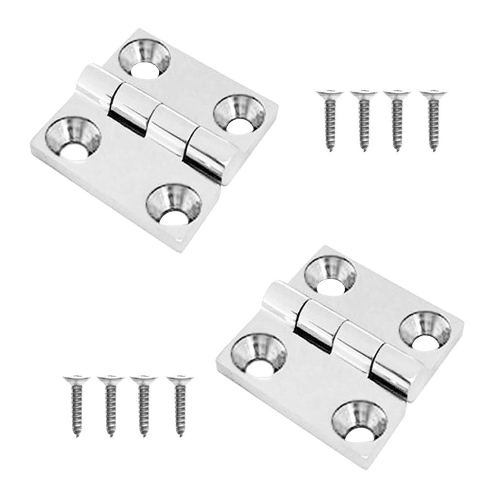 2 Pieces Stainless Steel Marine Boat Door Hatch Compartment Butt Hinge 50mm