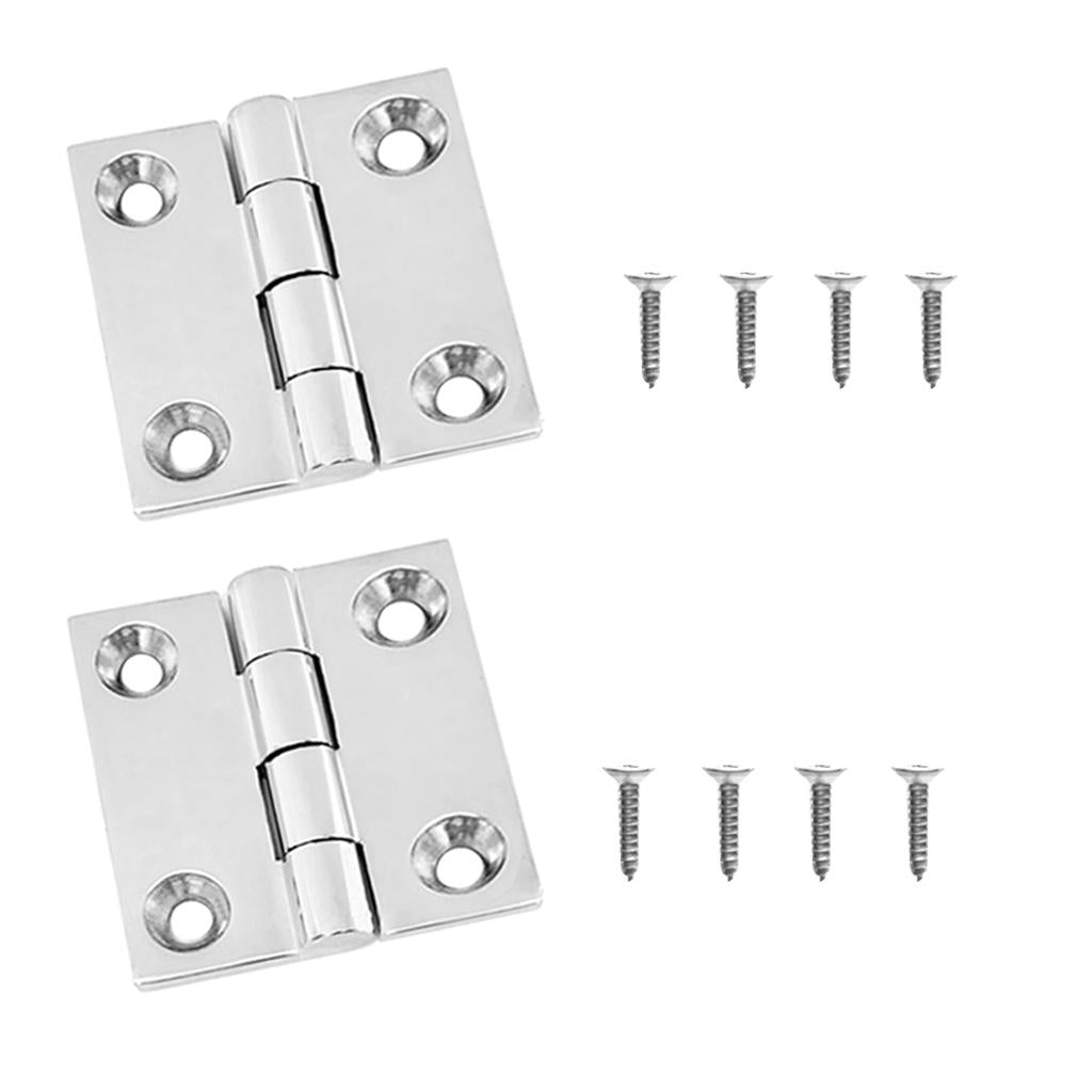 2 Pieces Stainless Steel Marine Boat Door Hatch Compartment Butt Hinge 50mm