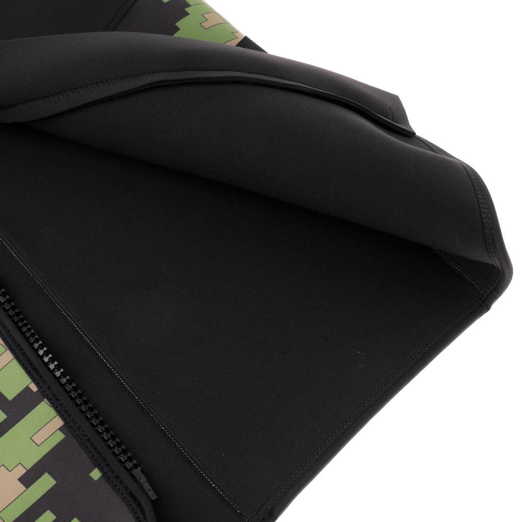 2.5mm Neoprene Green Camo Scuba Diving Wetsuit Top Snorkel Surf Jacket S
